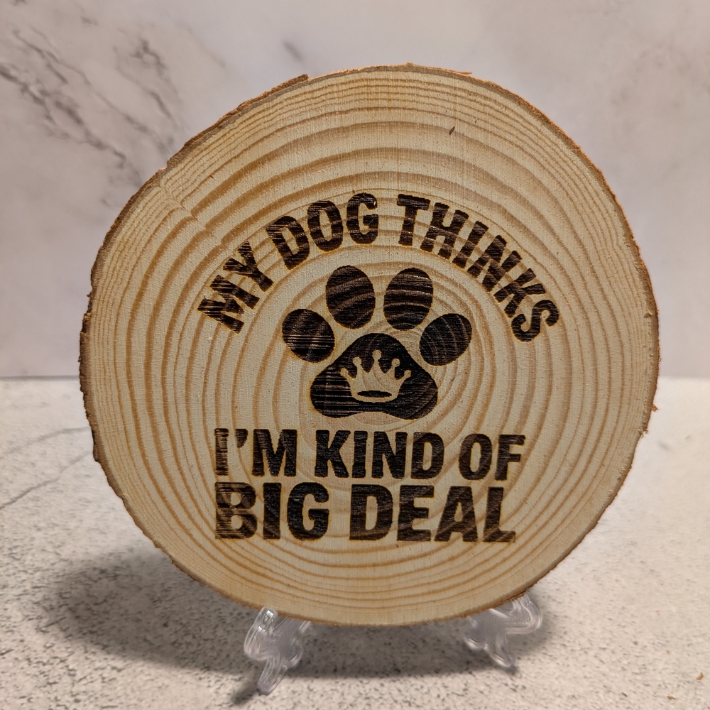 Wooden Dog Lover Coaster